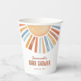Vasos De Papel Boho Sunshine Gender Neutral Baby Shower