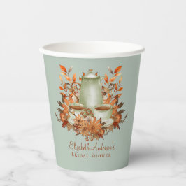 Vasos De Papel Boho Terracotta Sage Tea Fiesta Comedor
