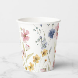 Vasos De Papel Boho Wildflower