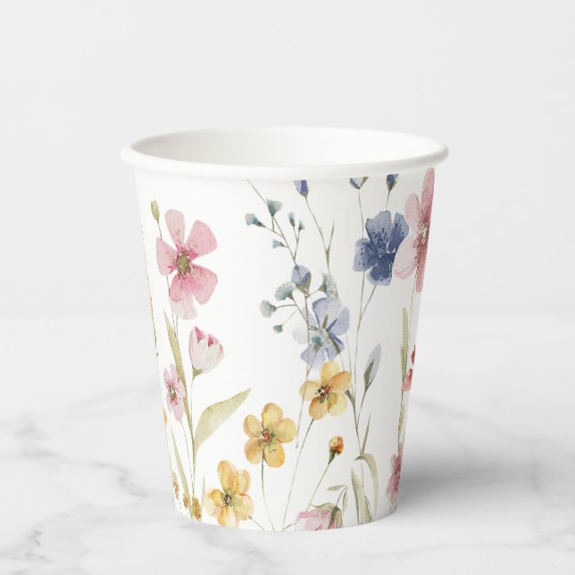 Vasos De Papel Boho Wildflower (Anverso)