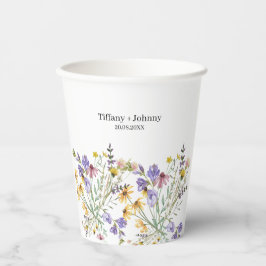 Vasos De Papel Boho Wildflower Boda