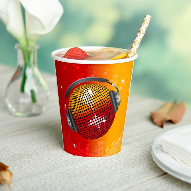 Vasos De Papel Bola de Disco Brillante (Subido por el creador)