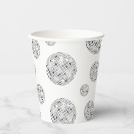 Vasos De Papel Bola de Disco Retro Plateada Fiesta de Despedida d