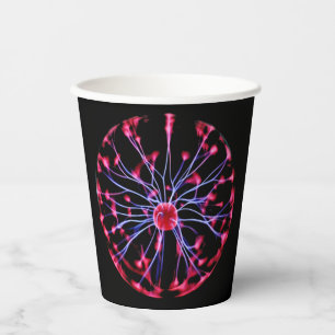 Vasos De Papel Bola de Plasma Descarga Eléctrica