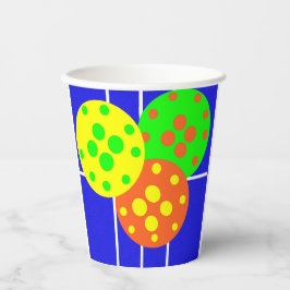 Vasos De Papel Bolas de picnic amarillas, naranjas y verdes en la