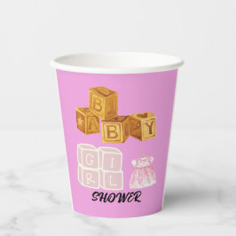 Vasos De Papel Bolsa de regalo de Baby Shower de la bebé única ro