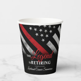 Vasos De Papel Bombardero con bandera roja de la línea roja del F