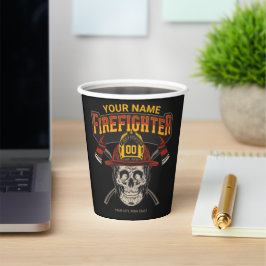 Vasos De Papel Bombero de casco falso artificial personalizado