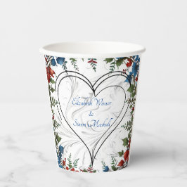 Vasos De Papel Bonita decoración de temática boda elegante y orig