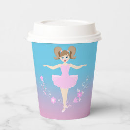 Vasos De Papel Bonito Ballerina chica Fiesta de cumpleaños