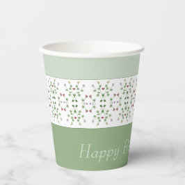 Vasos De Papel Bonito floral acentuada