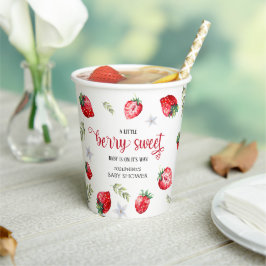 Vasos De Papel Bonito Fresa 'Berry Sweet' Baby Shower