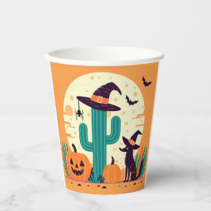 Vasos De Papel Bonito, Halloween del sudoeste del desierto/cactus
