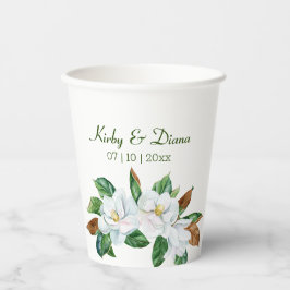 Vasos De Papel Bonito Magnolia Bouquet Boda