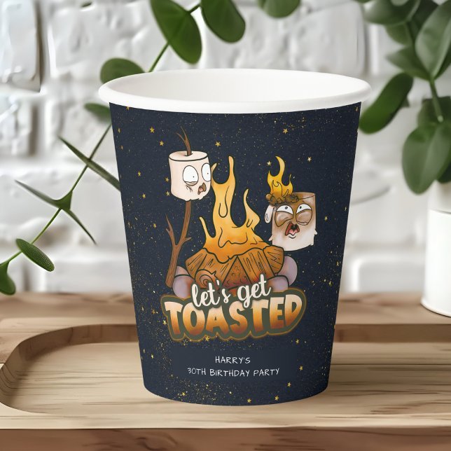 Vasos De Papel Bonito patio trasero Vamos a ser tostados cumpleañ (Subido por el creador)