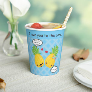 Vasos De Papel Bonito piña tropical Pina colada romántica