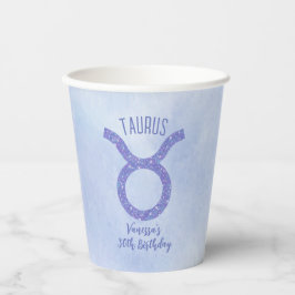 Vasos De Papel Bonito Taurus Astrología Rótulo Personalizado Fies