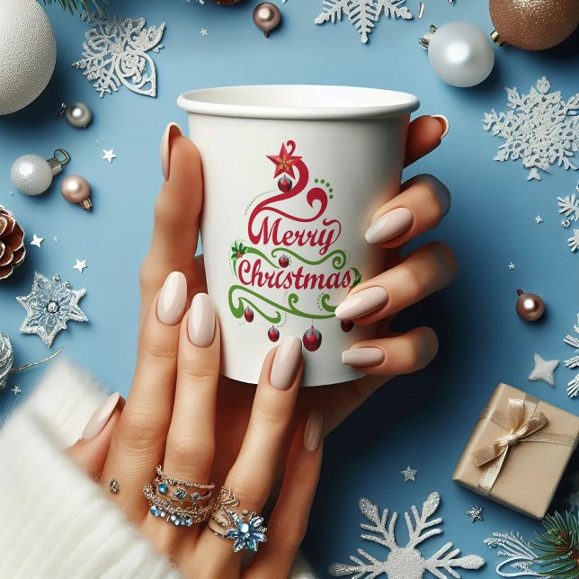 Vasos De Papel Bonitos adornos de árboles de navidad fiesta PAPER (Subido por el creador)