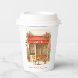 Vasos De Papel Bonjour Bebe Paris French Cafe Baby Shower