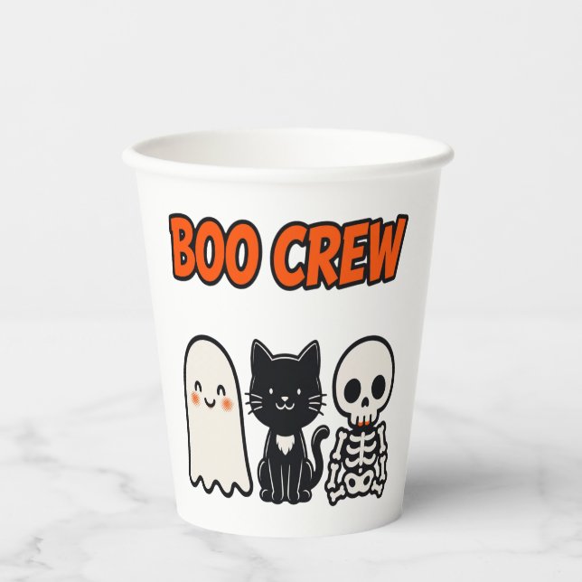 Vasos De Papel Boo Crew Matching Squad Tee (Anverso)