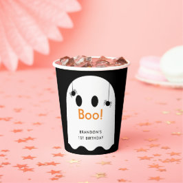 Vasos De Papel ¡Boo! Halloween Fantasma Boy Black Birday