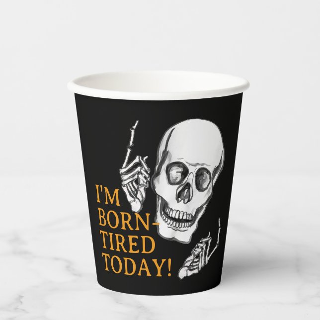Vasos De Papel Boo Happy Halloween Funny Skull bromeando (Anverso)