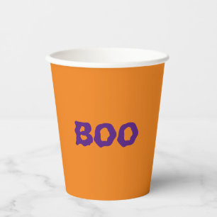 Vasos De Papel Boo naranja púrpura espeluznante Halloween