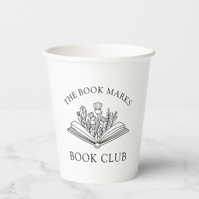 Vasos De Papel Book Club Name Personalized  (Anverso)