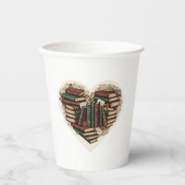 Vasos De Papel Book Heart Paper Cups | Vintage Aesthetic