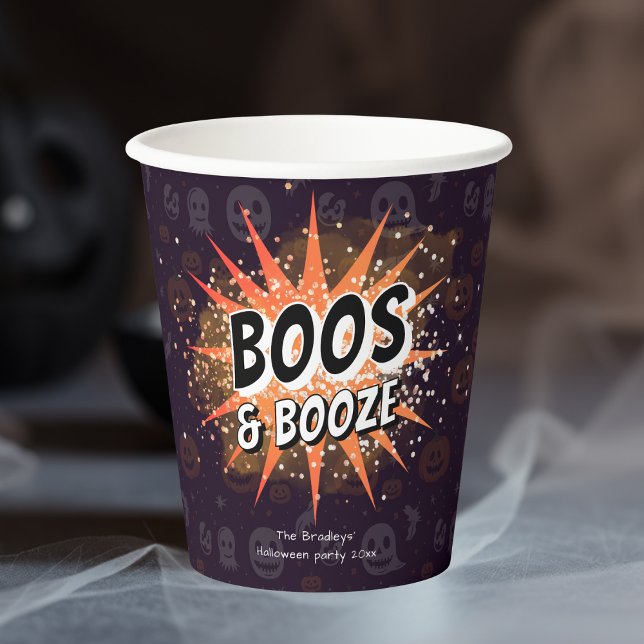 Vasos De Papel Boos y Booze (Subido por el creador)