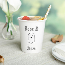 Vasos De Papel Boos y Booze Halloween