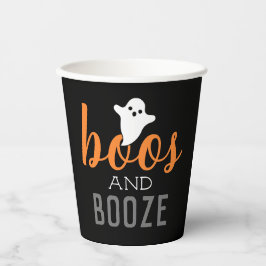 Vasos De Papel Boos y Booze Halloween Party