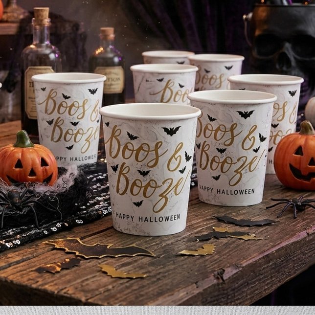 Vasos De Papel Boos y Booze Halloween Party (Subido por el creador)