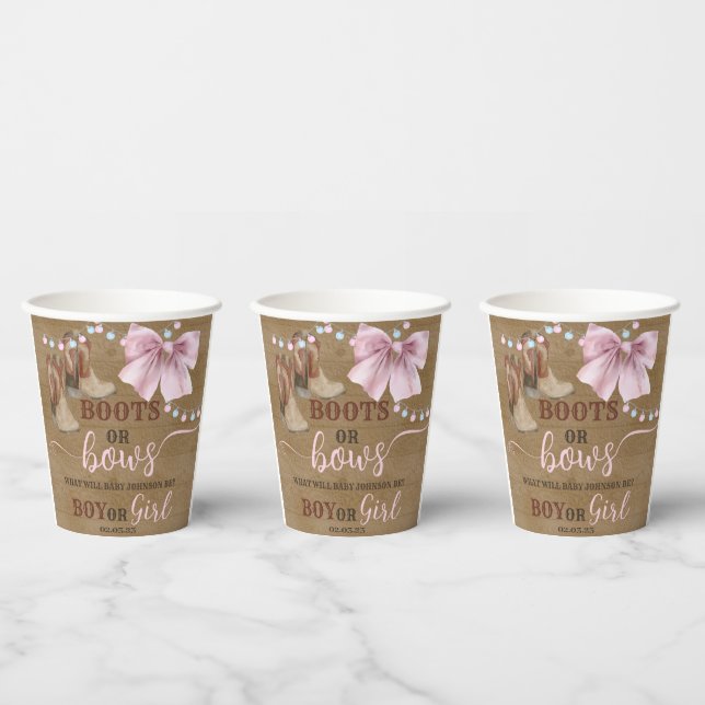 Vasos De Papel Boots o torta taza de papel para Revelación de Gén (Multi)