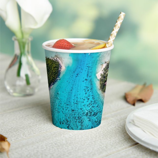 Vasos De Papel Bora Bora - Camino Al Océano (in situ)