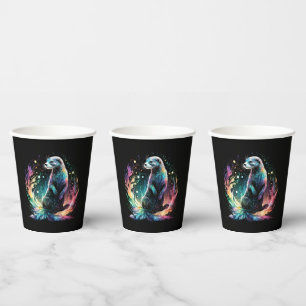 Vasos De Papel Borde del espectro: el brillo de las nutrias