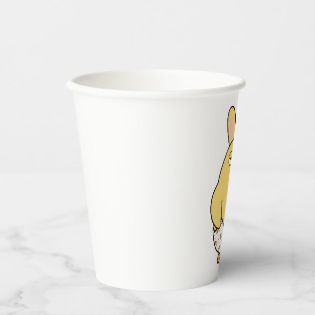 Vasos De Papel Bored Bunny Chick (Anverso)