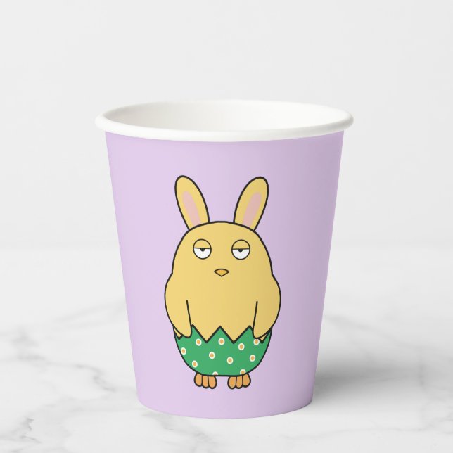 Vasos De Papel Bored Bunny Chick 02 (Anverso)