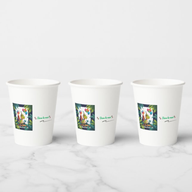 Vasos De Papel Born to Roar! Dino Paper Cup (Multi)