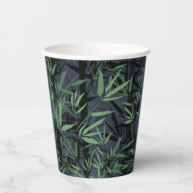 Vasos De Papel Bosque de bambú. (Anverso)