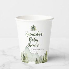Vasos De Papel Bosque de montaña Baby Shower Adventure
