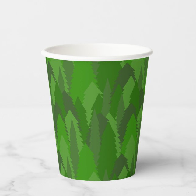 Vasos De Papel Bosque de Pino (Anverso)
