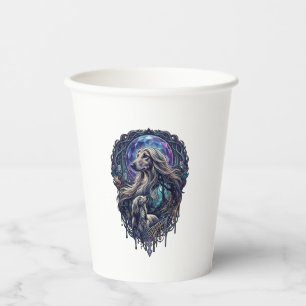 Vasos De Papel Bosque Encantado Perro Luna Cristal_1