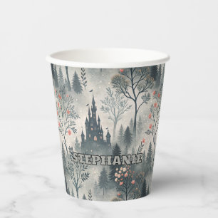 Vasos De Papel Bosque nigeriano encantado con Castillo Oscuro - É