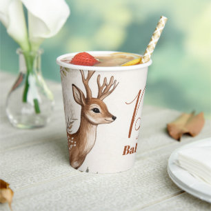 Vasos De Papel Bosque Tema Oh Ciervo Baby Shower