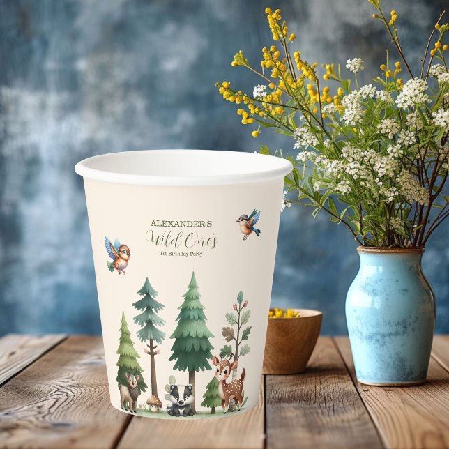 Vasos De Papel Bosques de animales de la vegetación salvaje Un pr (Subido por el creador)