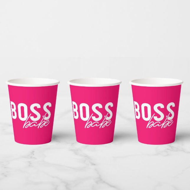 Vasos De Papel Boss Babe (Multi)