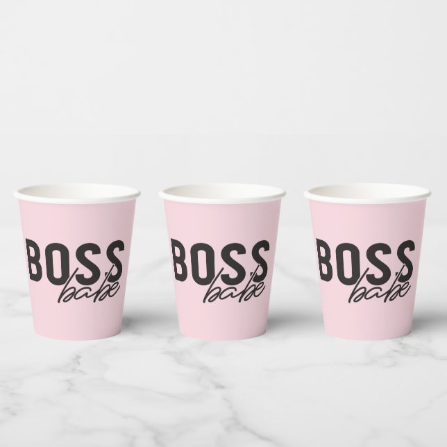Vasos De Papel Boss Babe (Multi)