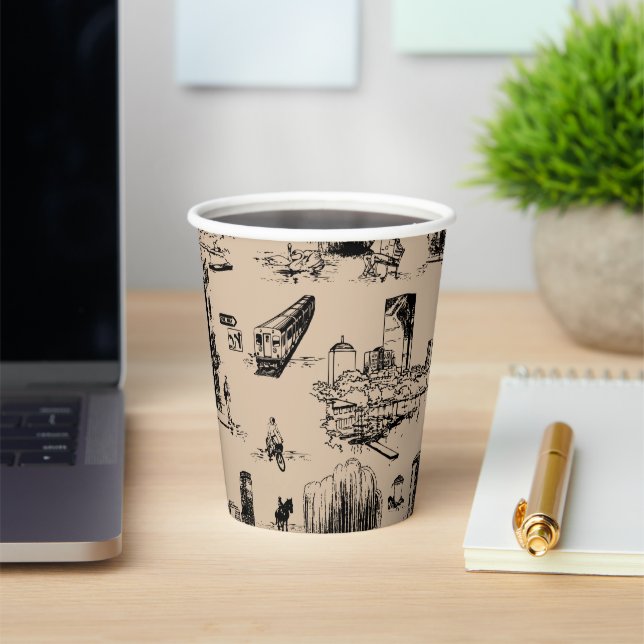 Vasos De Papel Boston Toile Black and Tan (in situ)