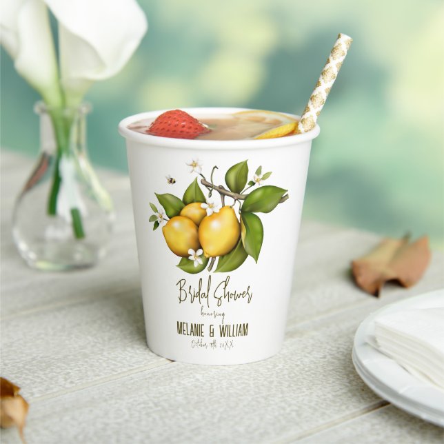 Vasos De Papel Botánico de limón (in situ)